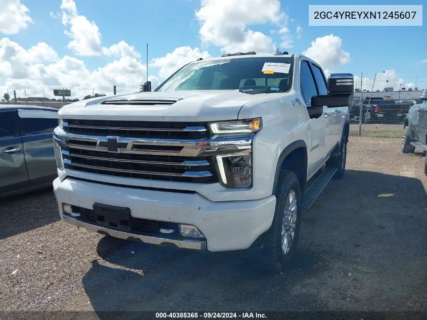 2022 Chevrolet Silverado 2500Hd K2500 High Country VIN: 2GC4YREYXN1245607 Lot: 40385365