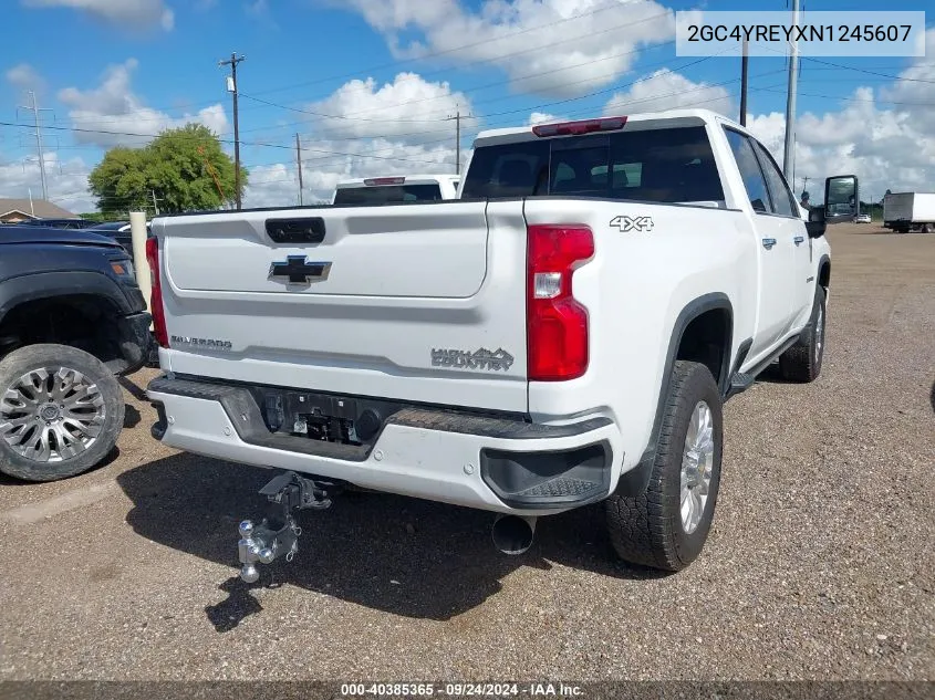 2022 Chevrolet Silverado 2500Hd K2500 High Country VIN: 2GC4YREYXN1245607 Lot: 40385365