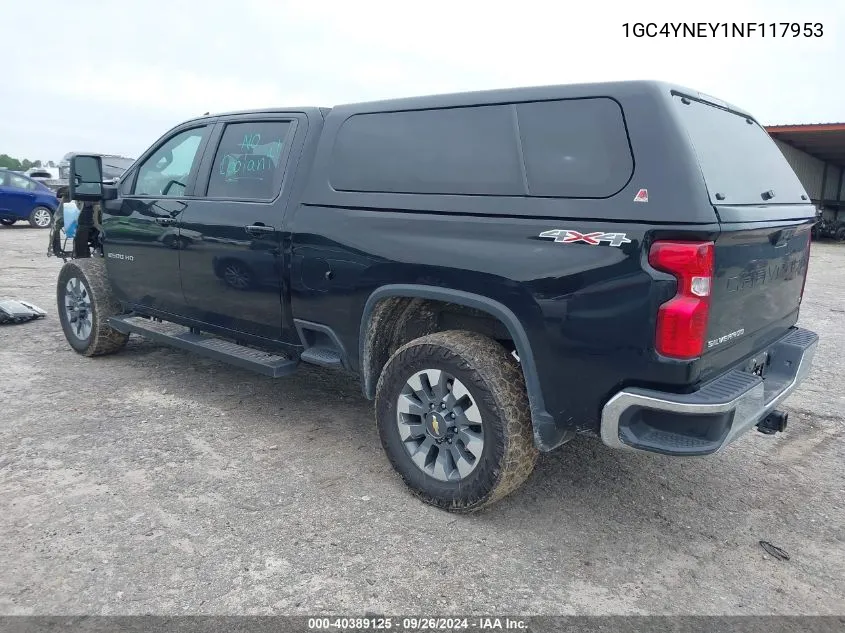 1GC4YNEY1NF117953 2022 Chevrolet Silverado K2500 Heavy Duty Lt