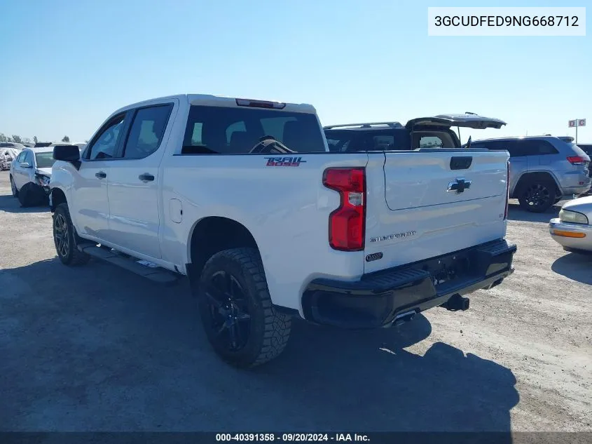 2022 Chevrolet Silverado 1500 4Wd Short Bed Lt Trail Boss VIN: 3GCUDFED9NG668712 Lot: 40391358