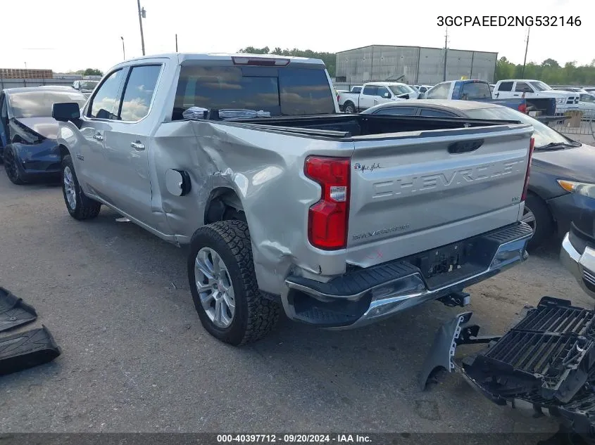 3GCPAEED2NG532146 2022 Chevrolet Silverado 1500 2Wd Short Bed Ltz