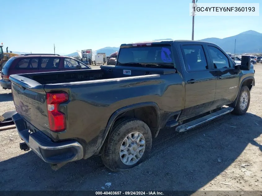 2022 Chevrolet Silverado K3500 Lt VIN: 1GC4YTEY6NF360193 Lot: 40403657