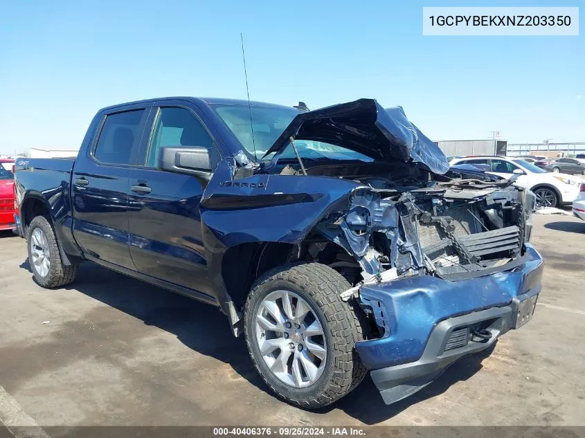 2022 Chevrolet Silverado 1500 Ltd 4Wd Short Bed Custom VIN: 1GCPYBEKXNZ203350 Lot: 40406376