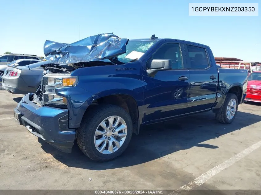 2022 Chevrolet Silverado 1500 Ltd 4Wd Short Bed Custom VIN: 1GCPYBEKXNZ203350 Lot: 40406376