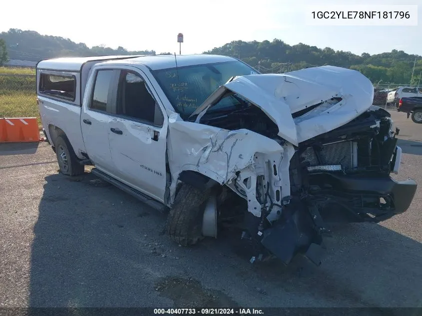 2022 Chevrolet Silverado 2500Hd 4Wd Double Cab Standard Bed Wt VIN: 1GC2YLE78NF181796 Lot: 40407733