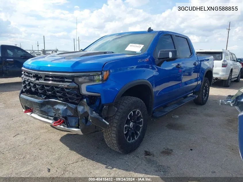 2022 Chevrolet Silverado K1500 Zr2 VIN: 3GCUDHELXNG588855 Lot: 40415432