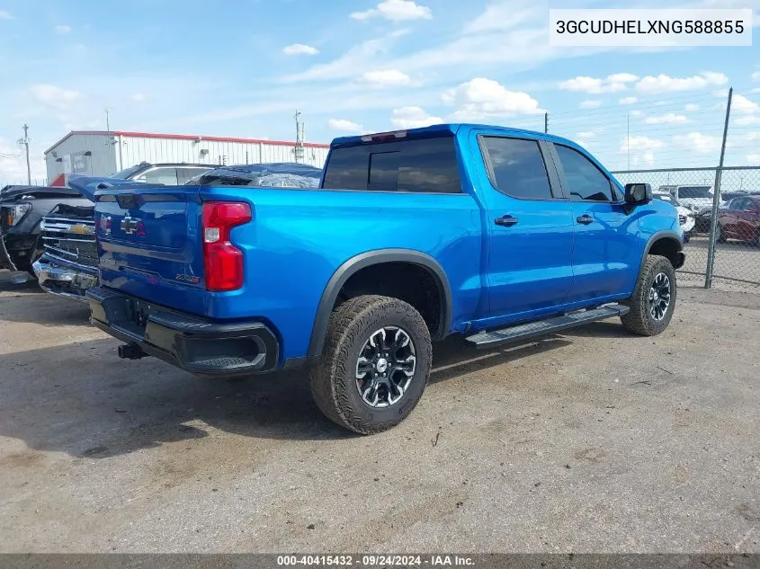 2022 Chevrolet Silverado K1500 Zr2 VIN: 3GCUDHELXNG588855 Lot: 40415432