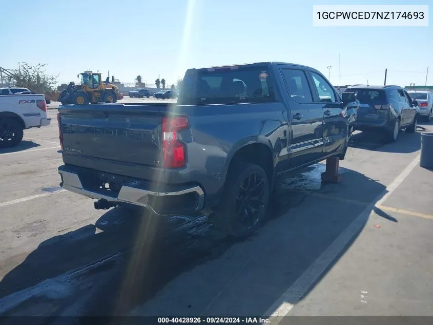 1GCPWCED7NZ174693 2022 Chevrolet Silverado 1500 Ltd 2Wd Short Bed Lt