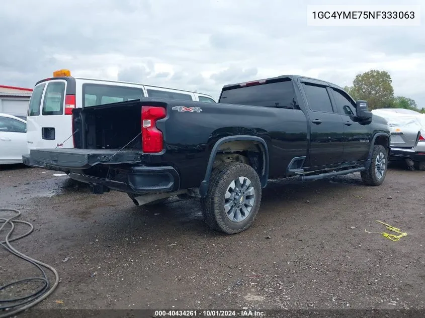 2022 Chevrolet Silverado 2500Hd 4Wd Long Bed Custom VIN: 1GC4YME75NF333063 Lot: 40434261