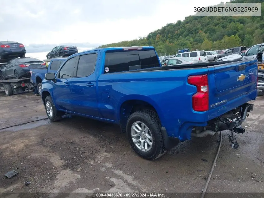 2022 Chevrolet Silverado 1500 4Wd Standard Bed Lt VIN: 3GCUDDET6NG525969 Lot: 40435670