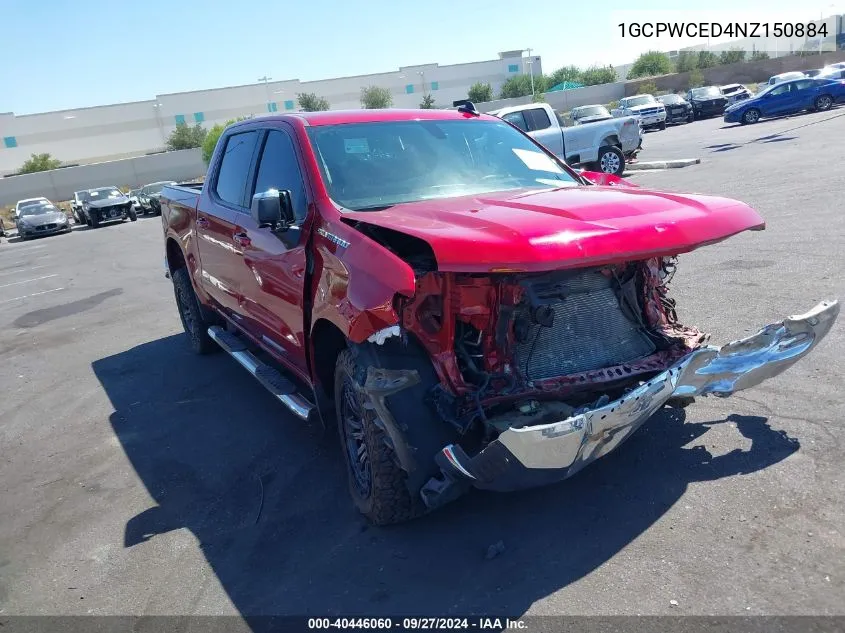 2022 Chevrolet Silverado 1500 Ltd 2Wd Short Bed Lt VIN: 1GCPWCED4NZ150884 Lot: 40446060