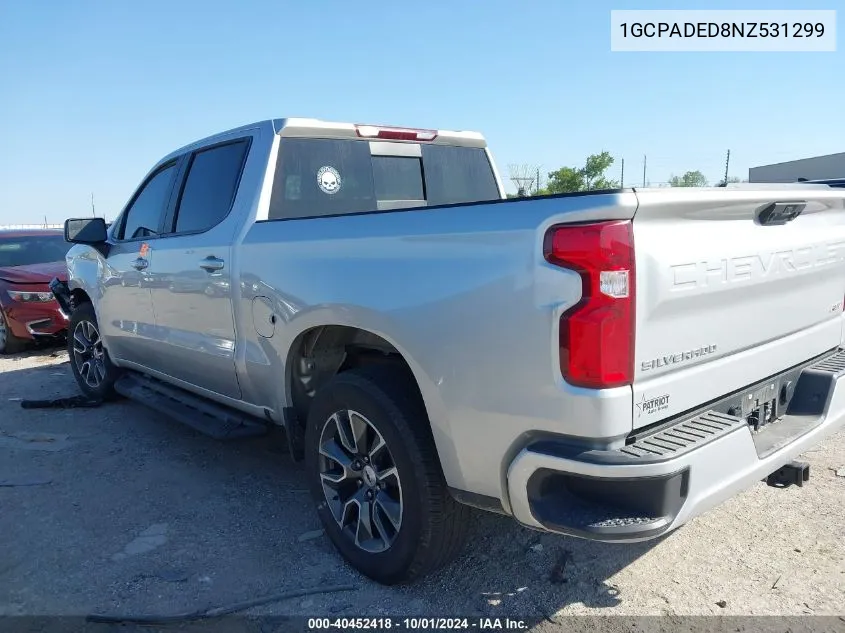 2022 Chevrolet Silverado 1500 2Wd Short Bed Rst VIN: 1GCPADED8NZ531299 Lot: 40452418