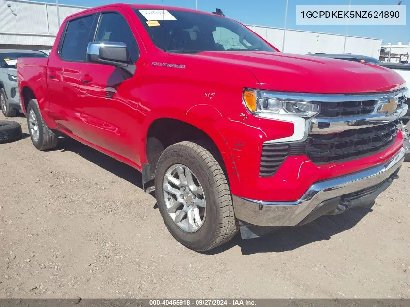 2022 Chevrolet Silverado 1500 4Wd Short Bed Lt With 2Fl VIN: 1GCPDKEK5NZ624890 Lot: 40455918