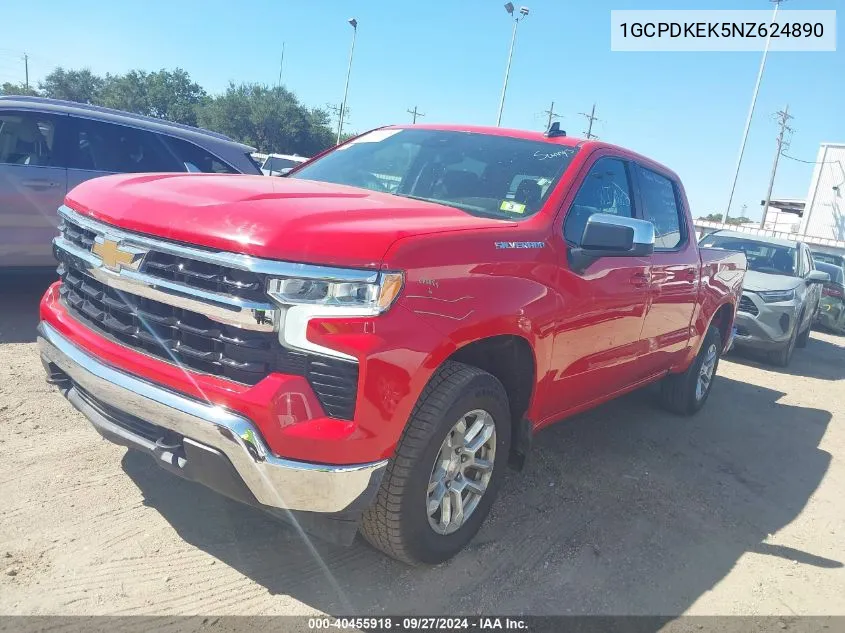 2022 Chevrolet Silverado 1500 4Wd Short Bed Lt With 2Fl VIN: 1GCPDKEK5NZ624890 Lot: 40455918