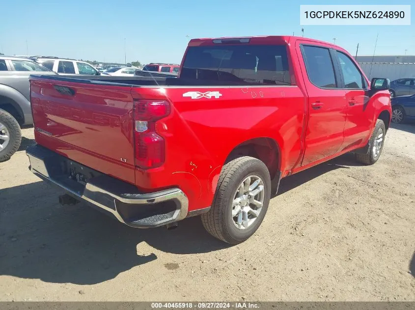 2022 Chevrolet Silverado 1500 4Wd Short Bed Lt With 2Fl VIN: 1GCPDKEK5NZ624890 Lot: 40455918