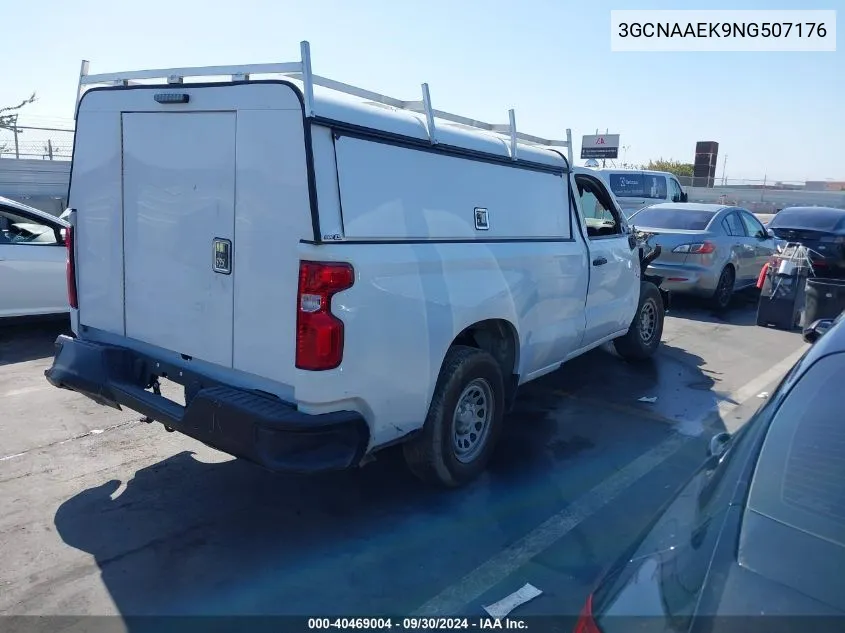 2022 Chevrolet Silverado 1500 2Wd Long Bed Wt VIN: 3GCNAAEK9NG507176 Lot: 40469004