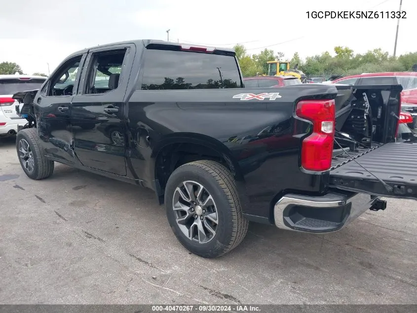 2022 Chevrolet Silverado 1500 4Wd Short Bed Lt With 2Fl VIN: 1GCPDKEK5NZ611332 Lot: 40470267