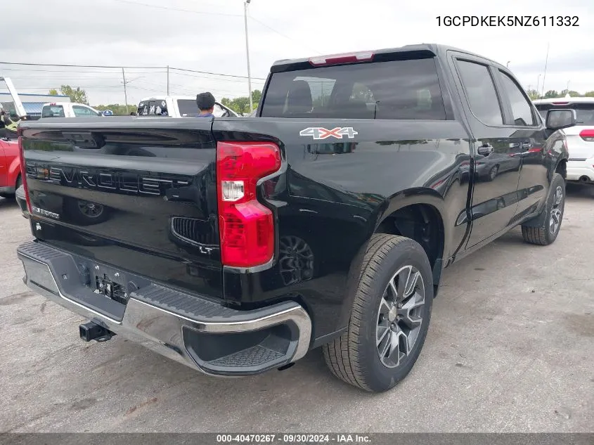 2022 Chevrolet Silverado 1500 4Wd Short Bed Lt With 2Fl VIN: 1GCPDKEK5NZ611332 Lot: 40470267