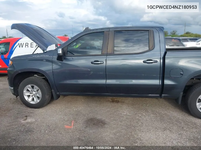 1GCPWCED4NZ180953 2022 Chevrolet Silverado Ltd C1500 Lt