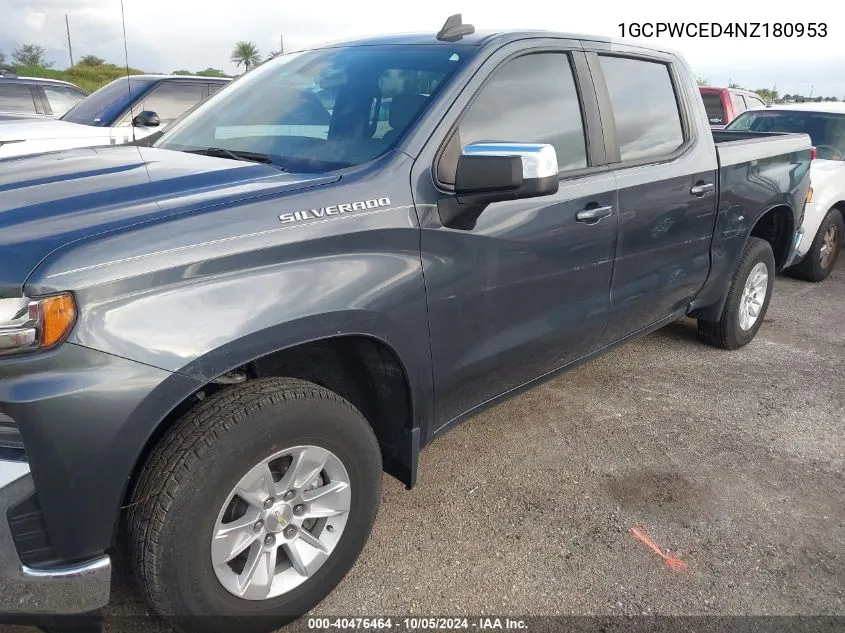 1GCPWCED4NZ180953 2022 Chevrolet Silverado Ltd C1500 Lt