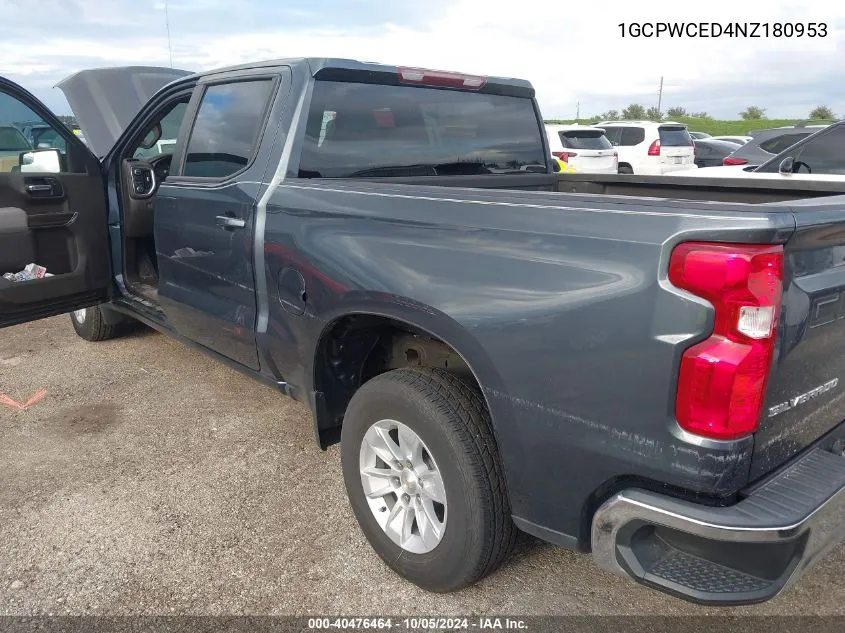 1GCPWCED4NZ180953 2022 Chevrolet Silverado Ltd C1500 Lt