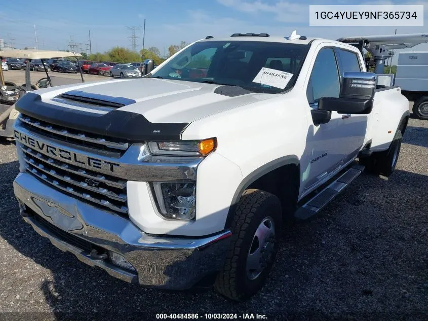 2022 Chevrolet Silverado 3500Hd 4Wd Long Bed Ltz VIN: 1GC4YUEY9NF365734 Lot: 40484586