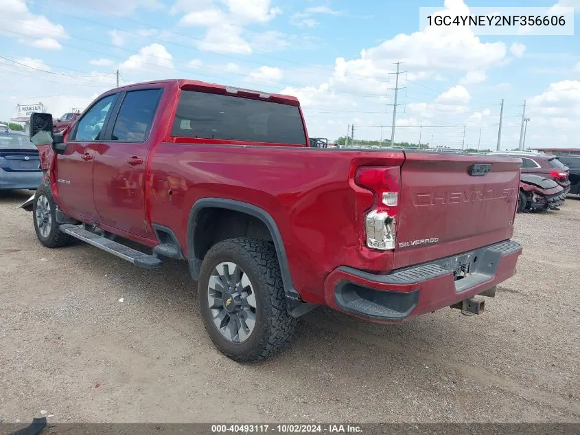 1GC4YNEY2NF356606 2022 Chevrolet Silverado 2500Hd 4Wd Standard Bed Lt