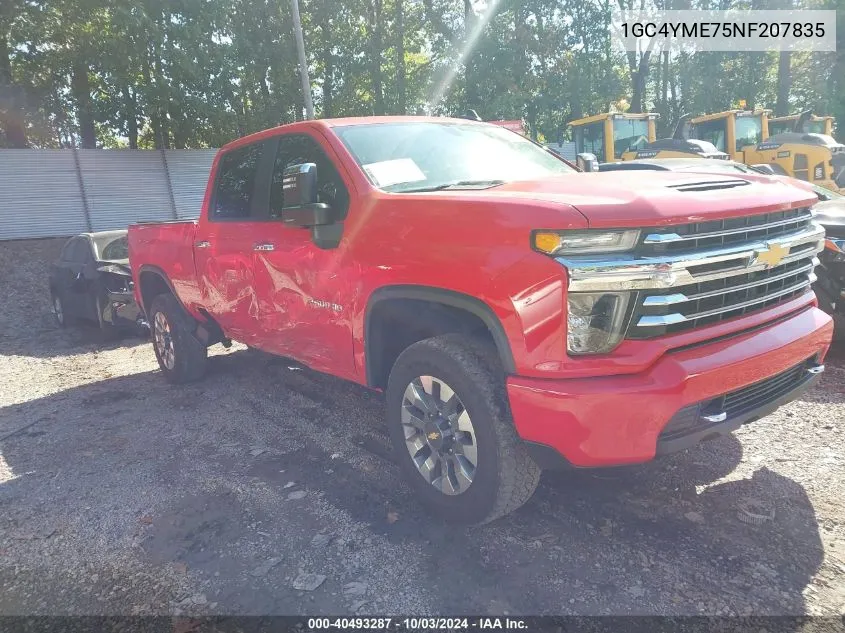 2022 Chevrolet Silverado 2500Hd 4Wd Standard Bed Custom VIN: 1GC4YME75NF207835 Lot: 40493287