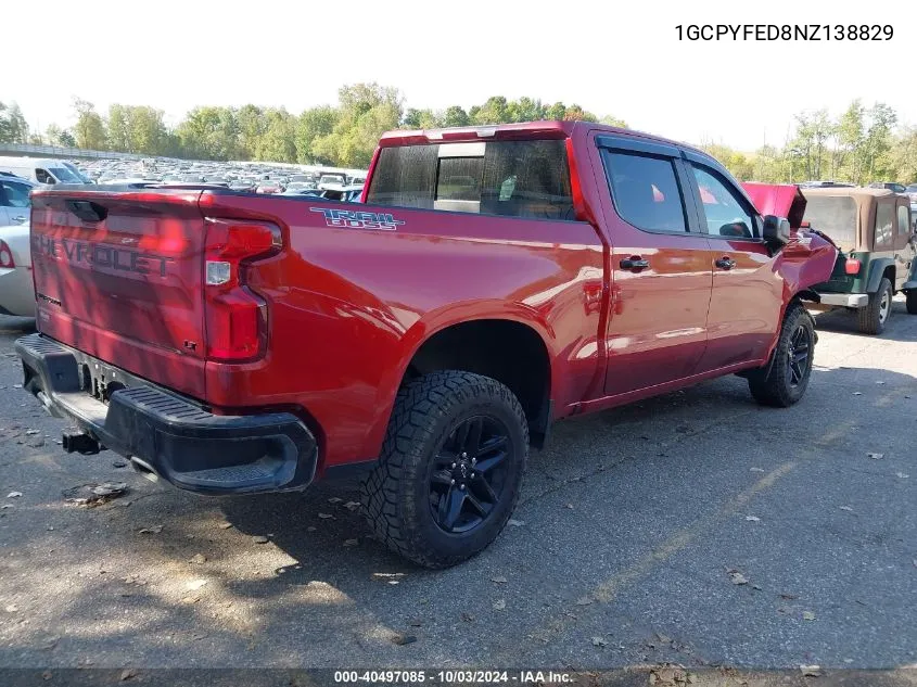 2022 Chevrolet Silverado 1500 Ltd 4Wd Short Bed Lt Trail Boss VIN: 1GCPYFED8NZ138829 Lot: 40497085