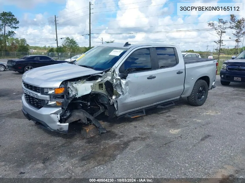 2022 Chevrolet Silverado 1500 Ltd 4Wd Short Bed Custom VIN: 3GCPYBEK0NG165112 Lot: 40504230