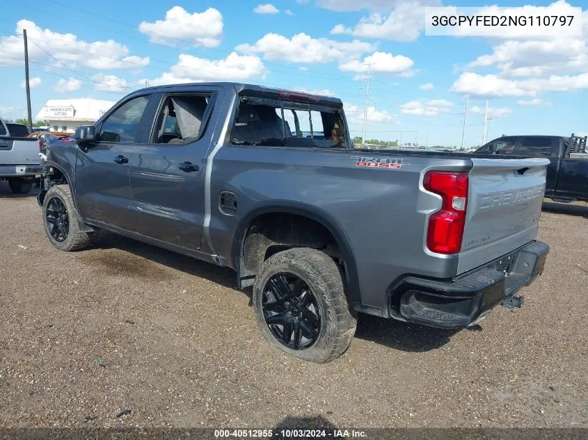 2022 Chevrolet Silverado 1500 Ltd 4Wd Short Bed Lt Trail Boss VIN: 3GCPYFED2NG110797 Lot: 40512955