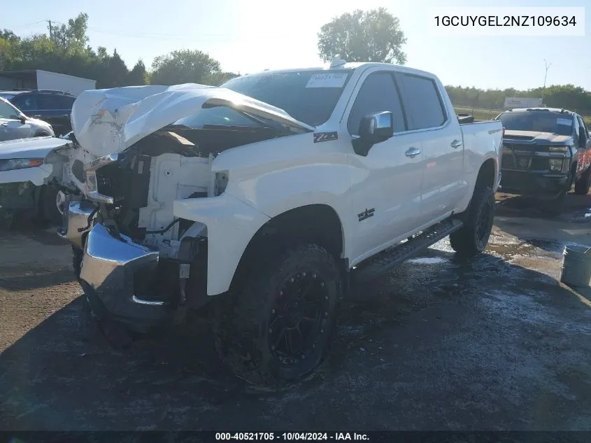 2022 Chevrolet Silverado 1500 Ltd 4Wd Short Bed Ltz VIN: 1GCUYGEL2NZ109634 Lot: 40521705