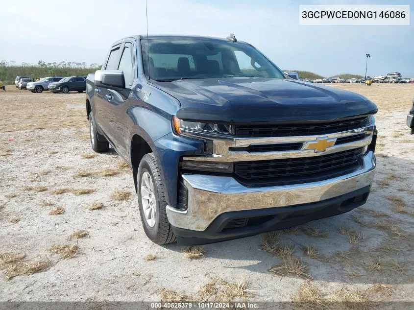 2022 Chevrolet Silverado 1500 Ltd 2Wd Short Bed Lt VIN: 3GCPWCED0NG146086 Lot: 40525379