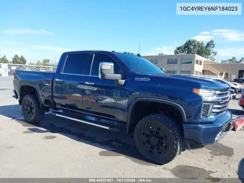 2022 Chevrolet Silverado 2500Hd K2500 High Country VIN: 1GC4YREY6NF184023 Lot: 40537451