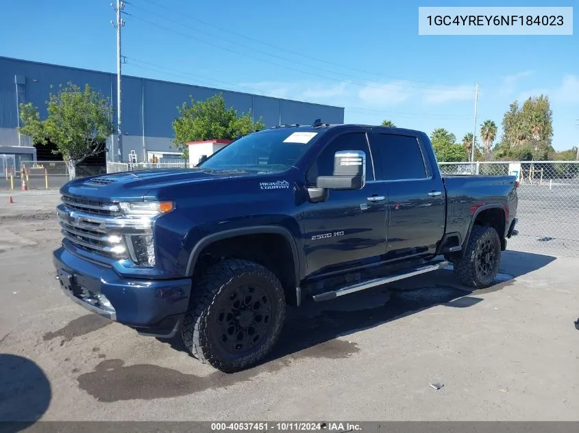 1GC4YREY6NF184023 2022 Chevrolet Silverado 2500Hd K2500 High Country