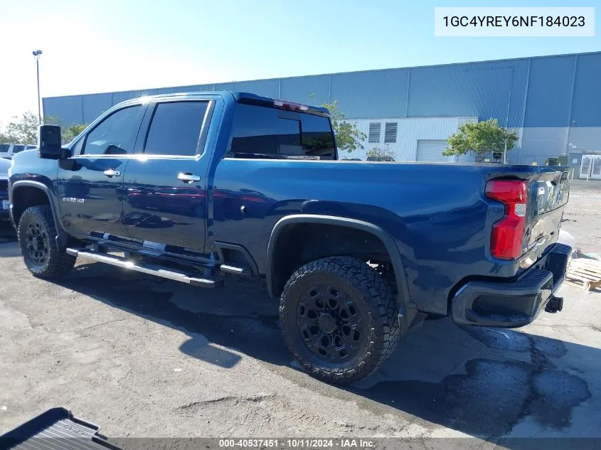 1GC4YREY6NF184023 2022 Chevrolet Silverado 2500Hd K2500 High Country