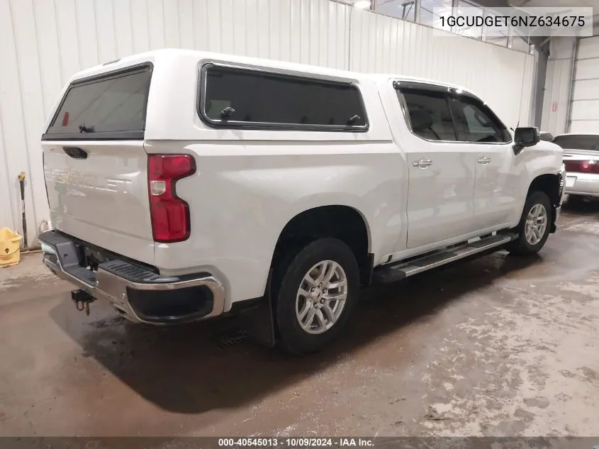 2022 Chevrolet Silverado 1500 4Wd Short Bed Ltz VIN: 1GCUDGET6NZ634675 Lot: 40545013