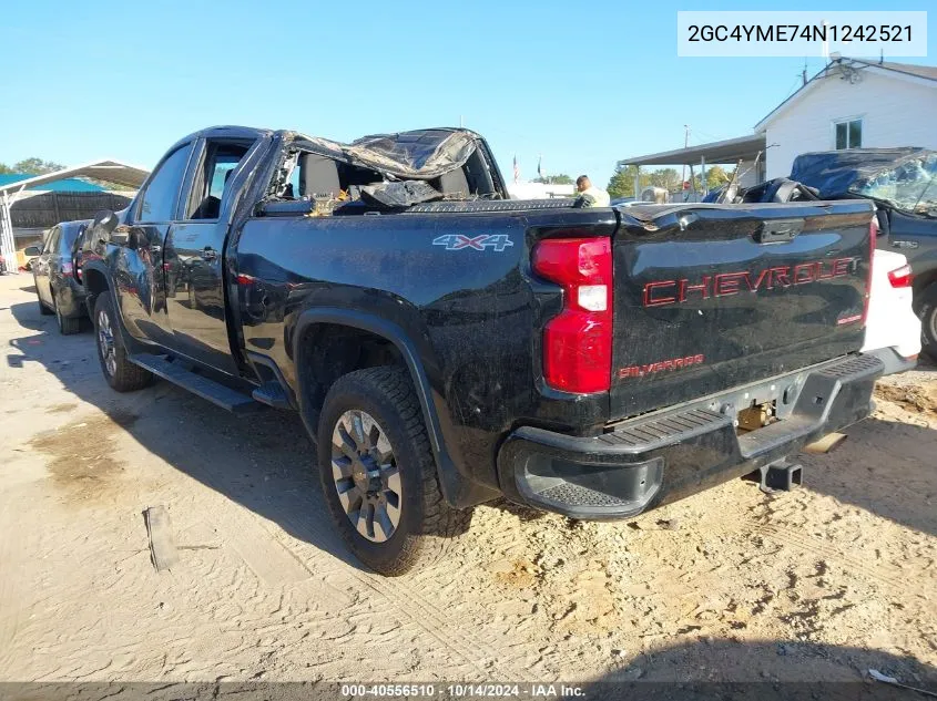 2022 Chevrolet Silverado K2500 Custom VIN: 2GC4YME74N1242521 Lot: 40556510