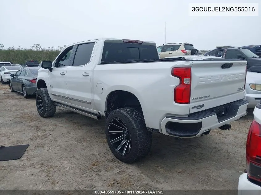 2022 Chevrolet Silverado 1500 4Wd Short Bed High Country/4Wd Standard Bed High Country VIN: 3GCUDJEL2NG555016 Lot: 40559705