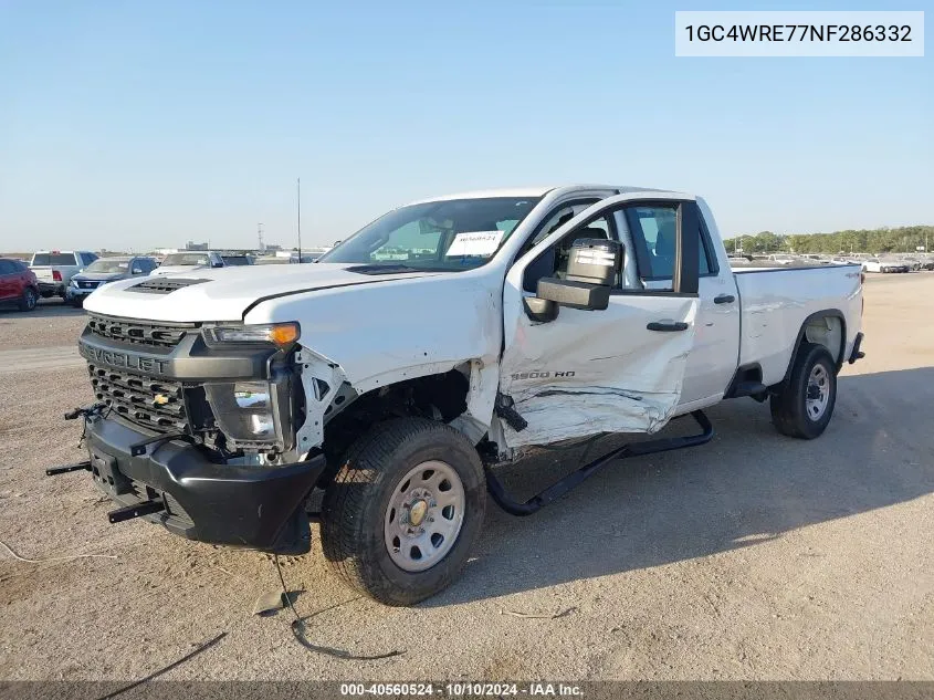 2022 Chevrolet Silverado 3500Hd 2Wd Long Bed Wt VIN: 1GC4WRE77NF286332 Lot: 40560524