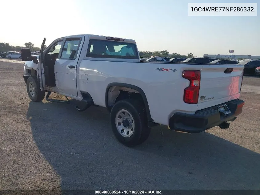 2022 Chevrolet Silverado 3500Hd 2Wd Long Bed Wt VIN: 1GC4WRE77NF286332 Lot: 40560524