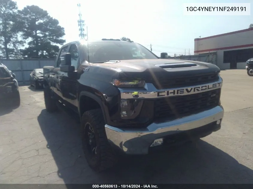 2022 Chevrolet Silverado 2500Hd 4Wd Standard Bed Lt VIN: 1GC4YNEY1NF249191 Lot: 40560613