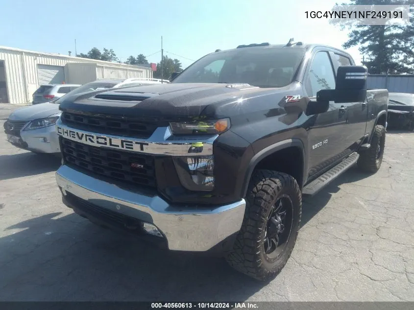 2022 Chevrolet Silverado 2500Hd 4Wd Standard Bed Lt VIN: 1GC4YNEY1NF249191 Lot: 40560613