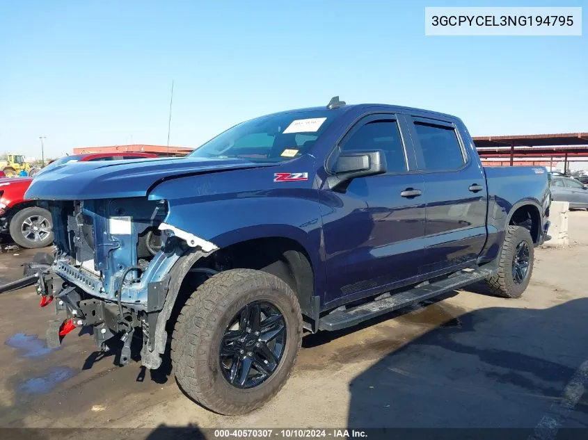 2022 Chevrolet Silverado 1500 Ltd 4Wd Short Bed Custom Trail Boss/4Wd Standard Bed Custom Trail Boss VIN: 3GCPYCEL3NG194795 Lot: 40570307