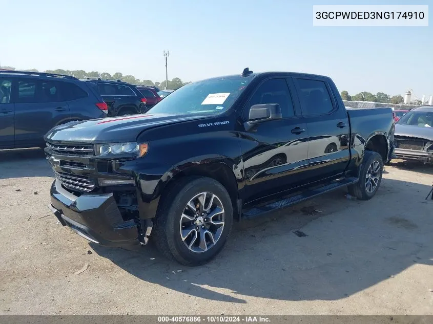 2022 Chevrolet Silverado 1500 Ltd 2Wd Short Bed Rst VIN: 3GCPWDED3NG174910 Lot: 40576886