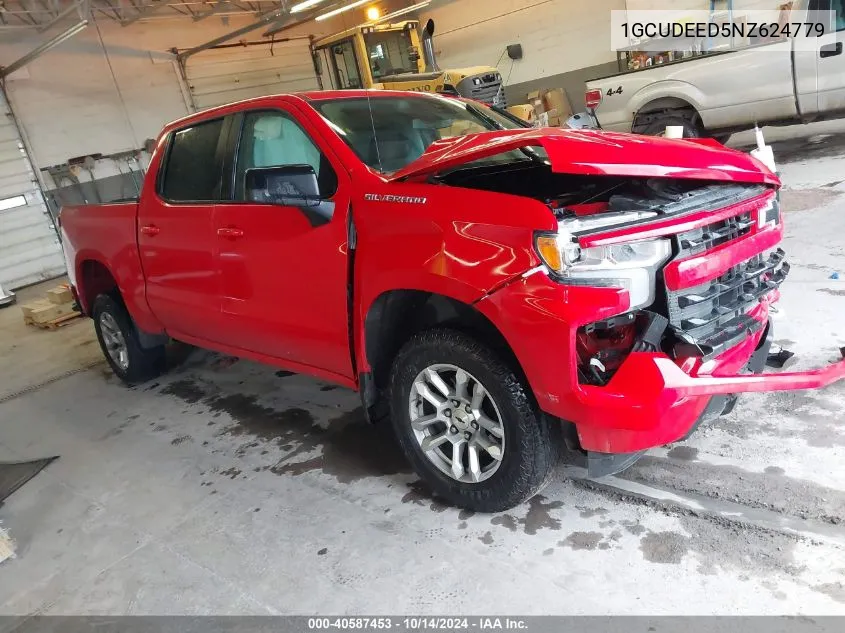 2022 Chevrolet Silverado K1500 Rst VIN: 1GCUDEED5NZ624779 Lot: 40587453