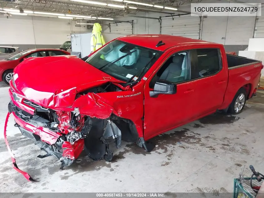 2022 Chevrolet Silverado K1500 Rst VIN: 1GCUDEED5NZ624779 Lot: 40587453