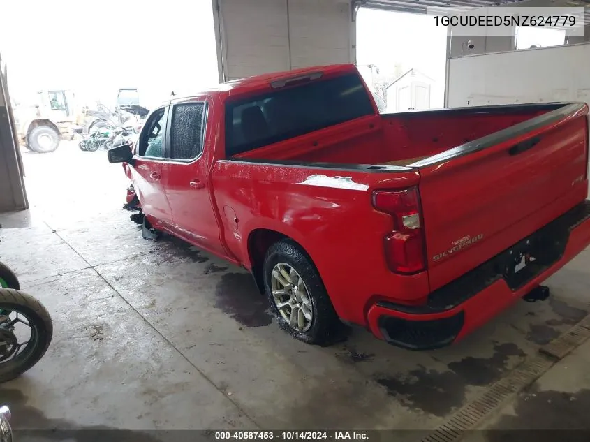 2022 Chevrolet Silverado K1500 Rst VIN: 1GCUDEED5NZ624779 Lot: 40587453