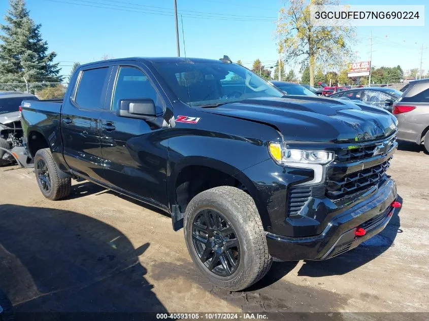 2022 Chevrolet Silverado 1500 4Wd Short Bed Lt Trail Boss VIN: 3GCUDFED7NG690224 Lot: 40593105