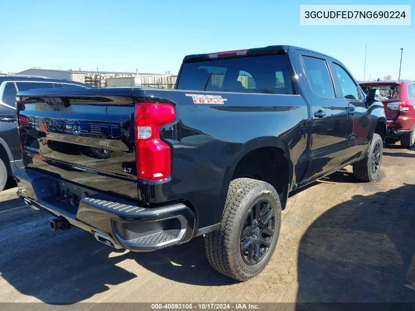 2022 Chevrolet Silverado 1500 4Wd Short Bed Lt Trail Boss VIN: 3GCUDFED7NG690224 Lot: 40593105